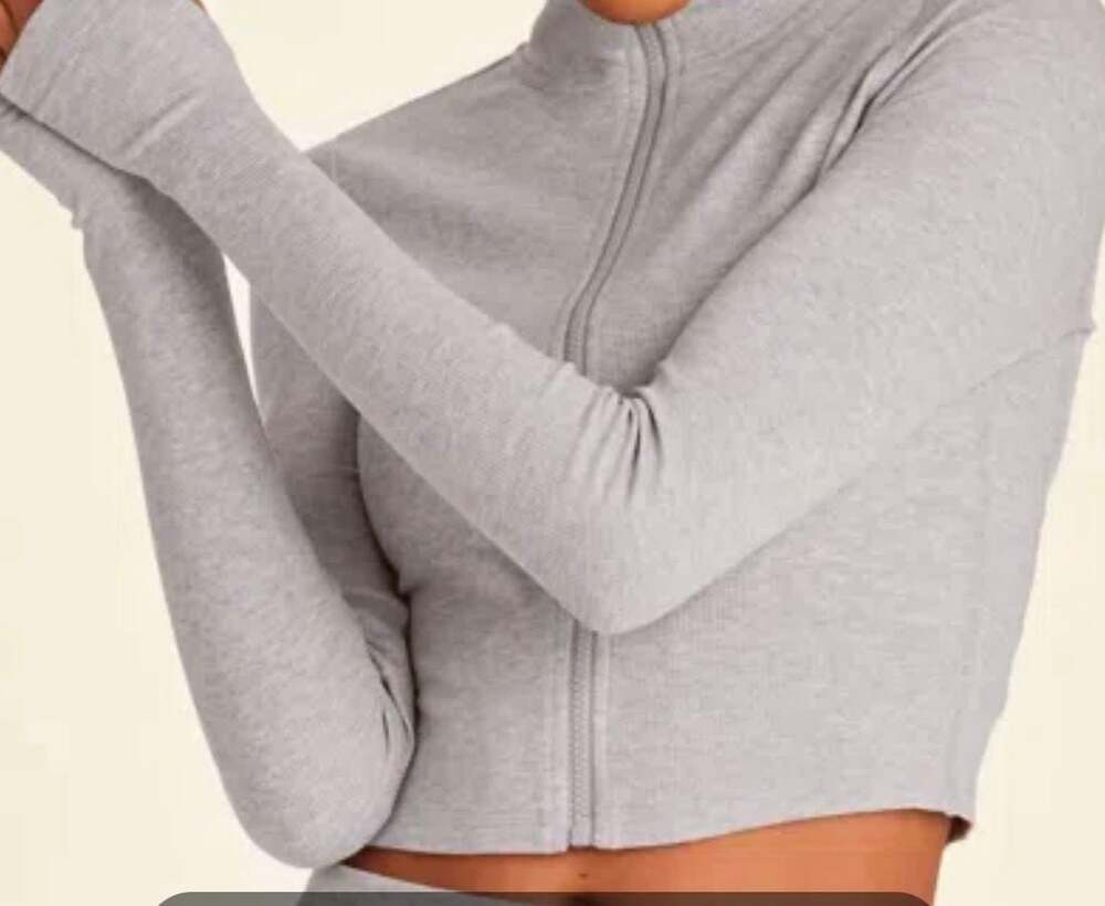 Alala Rise Zip Up Jacket In Heather Grey In Gray